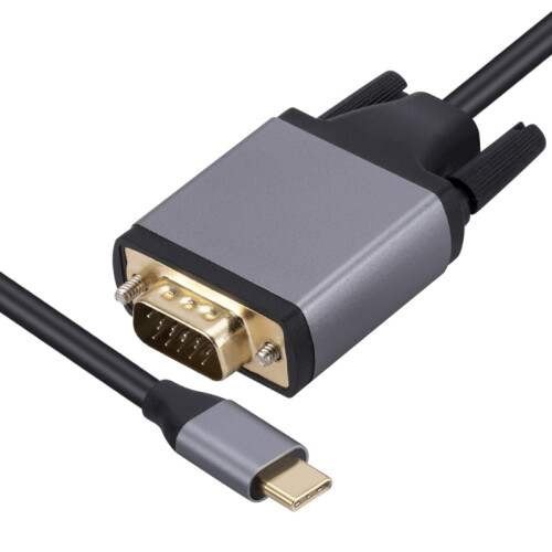 Καλώδιο USB C σε VGA Καλώδιο μετατροπέα υψηλής ευκρίνειας τύπου C σε VGA Επ 2