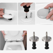 2 Stücke Edelstahl-Toilettensitz-Scharniere Top Fix Scharnierpack-Halterungen Schnell eingebaute Ersatz für Toiletten-Badezimmermöbel