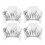 Candle Snuffer Set of 4 in Silver Metal Shell Pattern Automatic Extinguishers 2