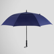Tela pongee impermeable, varillas de fibra de vidrio resistentes, paraguas de golf extragrande, resistente al viento, doble toldo, apertura
