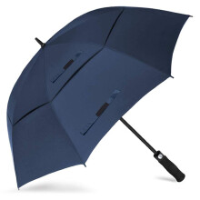 Golf Umbrella With Ergonomic Handle Automatic Open Extra Large Double Canopy Waterproof Windproof Oversized Stick Umbrellas Featuring SPF 50+ Sun Prot