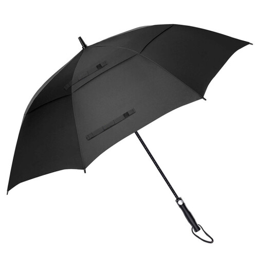 Waterproof Pongee Fabric Golf Umbrella Automatic Open Extra Large Double Canopy Oversize Windproof Stick Umbrellas Featuring Ergonomic Handle SPF 50+ 2