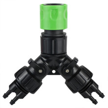 2 Stück 4-Wege-Tropfbewässerungsadapter für effiziente Gartenbewässerung Wasserhahn-Adapter Bewässerungsgeräte Lagerung von Schlauchspulen