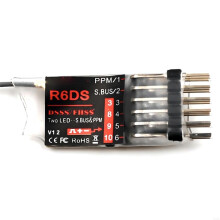 K32C R6DS 2.4G 6CH DSSS & FHSS Fernbedienungsempfänger für RadioLink AT9 AT9S AT10 Senderunterstützung SBUS PPM PWM