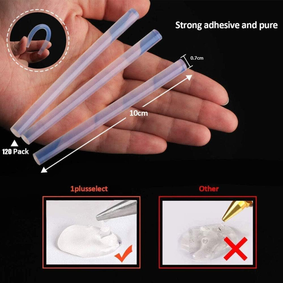 Adhesive Hot Melt, Hot Glue Sticks For Bonding Projects, Non-Toxic High Viscosity Crystal Clear Glue For Everyday Crafts, Quickly Melt Compatible 9169997987235