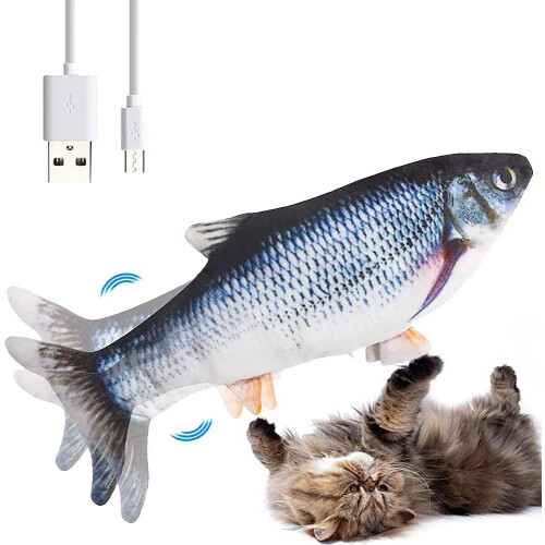 Επαναφορτιζόμενο παιχνίδι Catnip Kicker Usb, ηλεκτρικό παιχνίδι ψαριών για σκύλους με 1