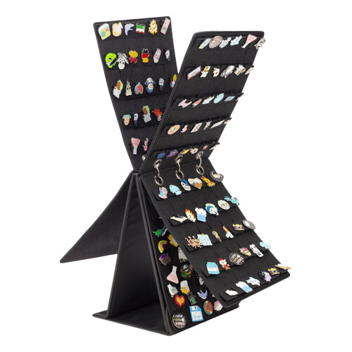 Présentoir de broches en feutre robuste, avec designs-Noir
