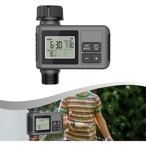 Automatic Irrigation Timer with Rain Delay, Programmable Garden Watering Controller for Lawn Care (11.5mm) 1