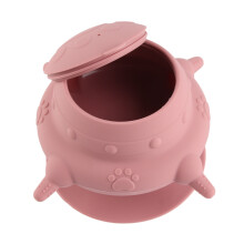 Large Capacity Silicone Puppy Nipple Feeder with 4 Nipples - Pink