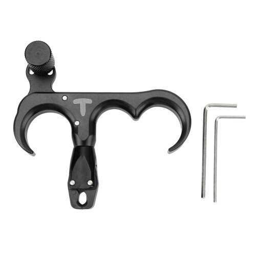 360 Rotating 3 Finger Bow Release Black Aluminum Ambidextrous 1