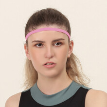 Pink rutschfestes elastisches Stirnband mit Silikon-Griff – Sport-Schwitzband für Training und Sport