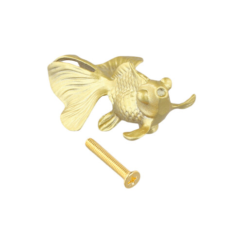 Solid Brass Goldfish Cabinet Knobs Suitable for Multiple Locations Including Residential and Commercial Spaces 1