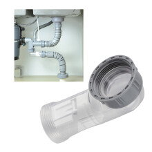 1-teiliger Spülenabflussschlauch 45 mm für Küchen transparentes Deodorisierendes Ellbogen-Rückschlagventil seitliche Seitenabflussrohr-Zubehör
