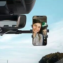 360 Drehbarer Rückspiegel-Handyhalter fürs Auto, Universal, aus Kunststoff