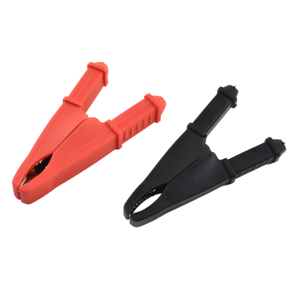 2Pcs 50A Red Black 75Mm Insulated Crocodile Crocodile Car Caravan Van Battery Test Clips For Alligator Clips 6935161507683