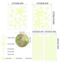 Schlafenszeit-Dekoration Glow-in-the-Dark-Aufkleber Kinder-Wandaufkleber Kreative Schlafzimmer-Deko-Ideen Wandaufkleber 7,8 10,6 Zoll