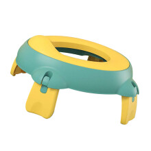 Potette pliable portable pour enfants - Sûr, antidérapant, toilette de voyage, jaune/vert