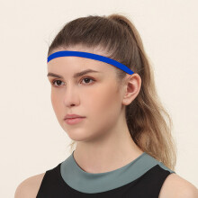Dunkelblaue elastische Sportkopfband mit Silikon-Griff für Herren & Damen