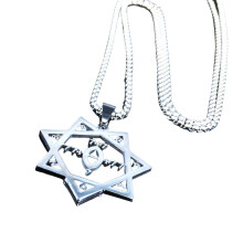 Elegant Sturdy Stainless Steel Necklace for Women Silver Pendant