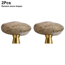 Set of 2 Natural Stone Drawer Handles for Cabinets and Dressers Stylish Addition to Your Home Interiors