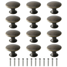 Door Knobs Bronze Drawer Knobs Kitchen Cabinet Cupboard Pulls Reuseable Single Handle Pull 12 PCS For Door Furniture