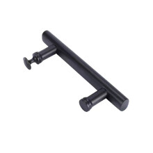Für Duschkabinen, für Glastür, Türgriff, Badezimmer, 145 mm 5,5 mm Schraube, schwarzes Teil, Ersatz für Edelstahl, stilvoll