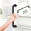 Solid Cast Iron Sliding Barn Door Pull Handle Matte Black Flush Mount Gate Hardware Set Suitable for Doors and Stair Handrails 3