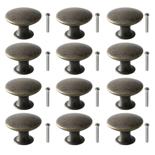Door Knobs Bronze Drawer Knobs Kitchen Cabinet Cupboard Pulls Reuseable Single Handle Pull 12 PCS For Door Furniture 1