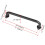 Solid Cast Iron Sliding Barn Door Pull Handle Matte Black Flush Mount Gate Hardware Set Suitable for Doors and Stair Handrails 5