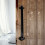 Solid Cast Iron Sliding Barn Door Pull Handle Matte Black Flush Mount Gate Hardware Set Suitable for Doors and Stair Handrails 2