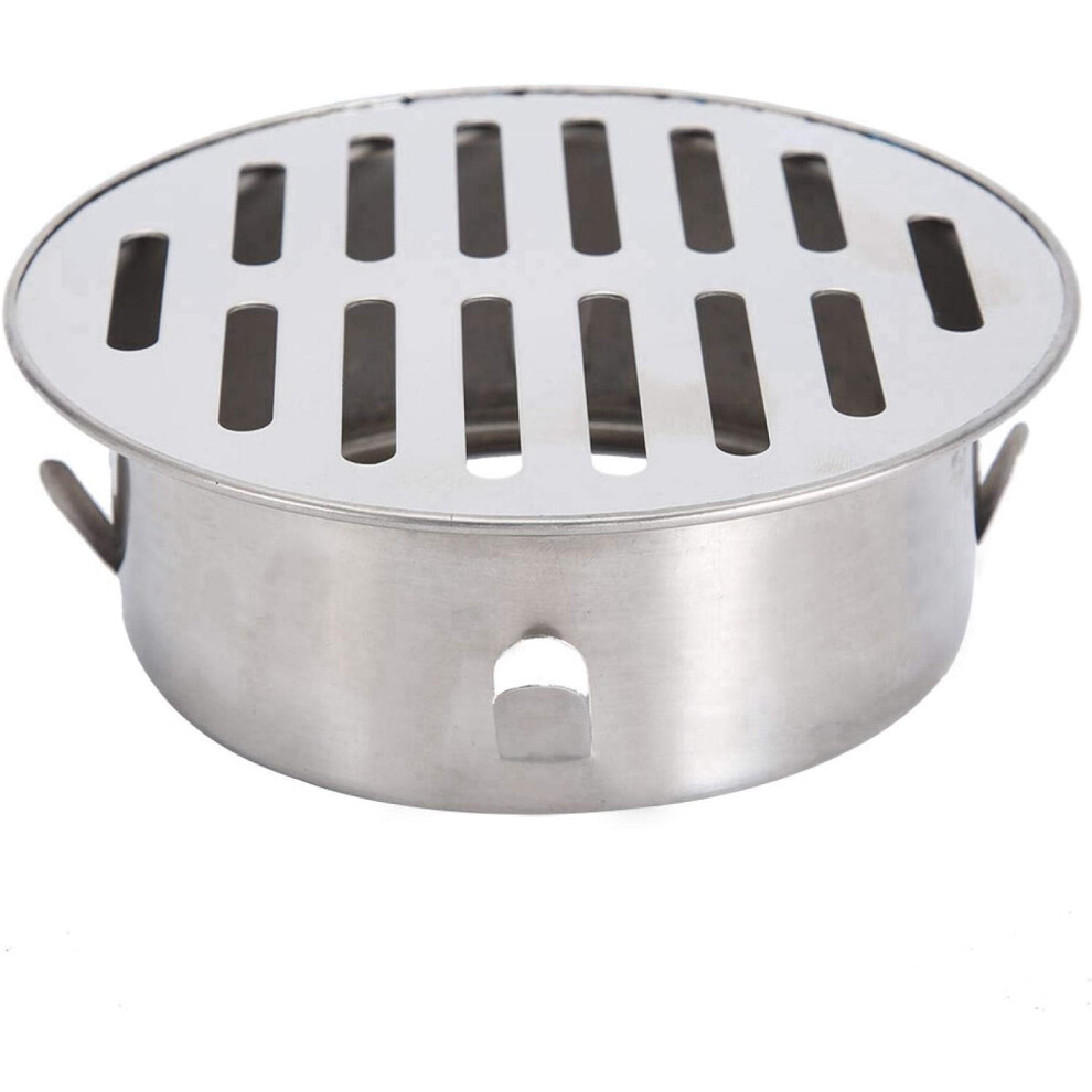 Stainless Steel Floor Drain Cover, Detachable Design Round Grate For Balcony Outdoor Yard Roof, Quick Drain Anti Clogging Strainer With Snap-In Fit Fo 9775230809891