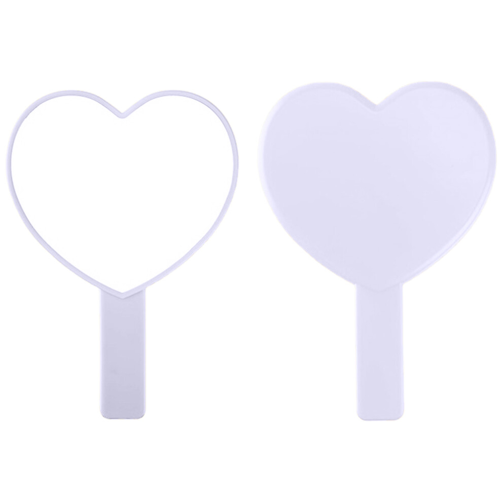 Heart-Shaped Makeup Mirror, Eco-Friendly Thickened Abs Plastic Mini Cosmetic Mirror, Perfect For Travel And Daily Use With High Definition Lens