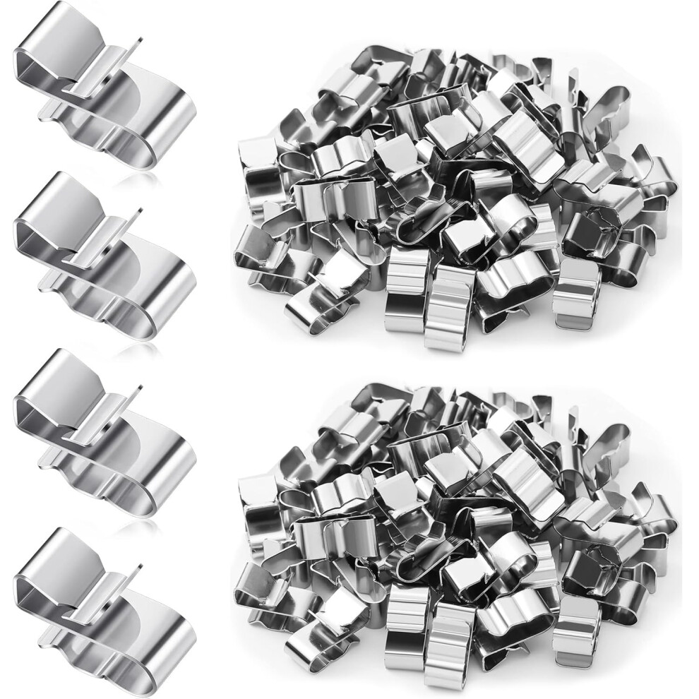 150Pcs Stainless Steel Trailer Wiring Clamps Solar Panel Cable Clamps For Boat Household Improvement Solar Power Replacement 6935161498349