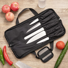 Fentes pour sacs de chef, pour une durabilité et un port facile pour un stockage sûr. Couteaux de