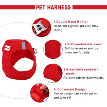 Adventure Buddy Gear: Sada postroje a vodítka pro psy, trojité bezpečnostní prvky chrání vašeho mazlíčka, rychleschnoucí měkká síťovina