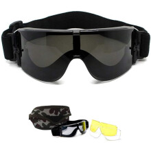 Schutzbrille für Extremsportarten, taktische Brille mit beschlagfreier Polycarbonat-Linse, komfortabler Schaumstoffpolsterung und austauschbaren