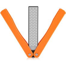 Dubbelzijdig diamantslijpsteenontwerp voor snelle scherpte-afstelling, draagbare handslijper met antisliphandvat voor buiten, keuken en tuin.