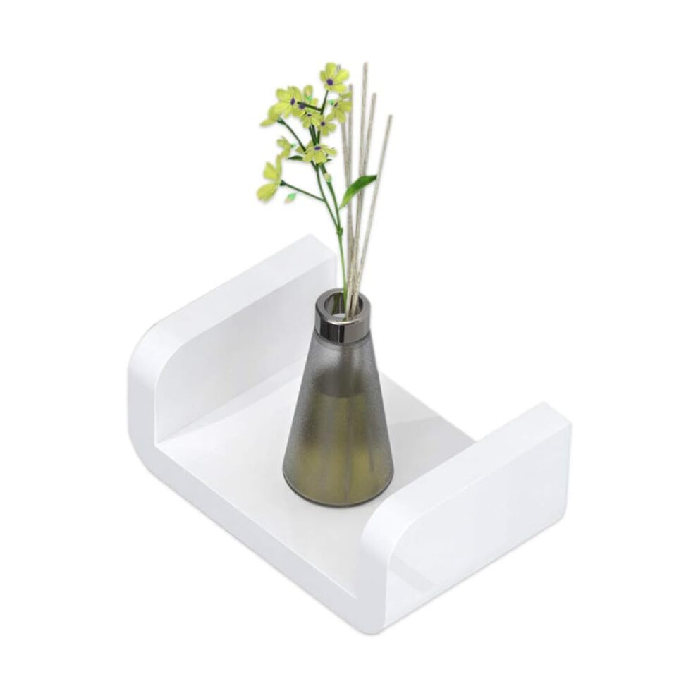 Minimalist Design Magnetic Spice Rack, Easy To Install Floating Shelf Non-Damaging Adhesive, Space Saving Rust Proof White Organizer For Kitchen 9128293604390