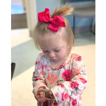 Handgefertigte Haarschleifen für Mädchen, Haarspangen mit Krokodilklemmen aus Ripsband, Haarschmuck für Babys, Kleinkinder und Kinder (paarweise