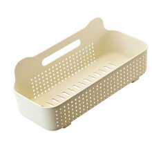 Wandmontierter Duschregalhalter PP stehend, punchingfrei, Creme, Größe M