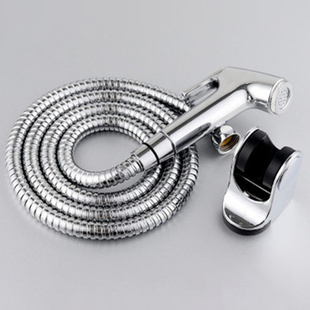 Toilet Bidet Handheld Douche Bidet Chrome Jet Spray Muslim Hygienic Shower Kit Spray Shower Head With Hose & Holder 6935161492033