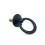 Black Drawer Knob Pull Ring Handle Kit Door Drawer Drop Knobs Kitchen Pack Set Zinc Alloy Black Cabinet Cupboard 6