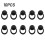 Black Drawer Knob Pull Ring Handle Kit Door Drawer Drop Knobs Kitchen Pack Set Zinc Alloy Black Cabinet Cupboard 7