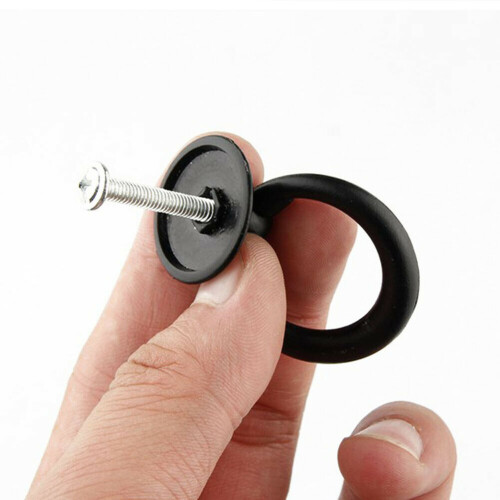 Black Drawer Knob Pull Ring Handle Kit Door Drawer Drop Knobs Kitchen Pack Set Zinc Alloy Black Cabinet Cupboard 1