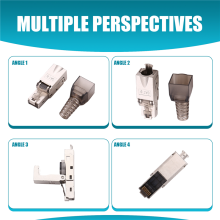 8Pcs Werkzeugfreie, abgeschirmte RJ45 Cat 7 Abschlussstecker Cat7-Stecker / Cat7-Stecker Modulare 23/24AWG