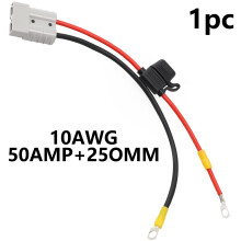 Praktischer Steckverbinder Ladekabel-Kit Zubehör Batterie für Anderson Sicherung 10A M8 Ersatz 30CM 50Ampere