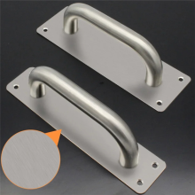 Stainless Steel Sliding Push-Pull Knobs Door Handle Wood Barn Door Handle Balcony Gate Cabinet Furniture Pull Hardware