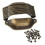 Shell Pull Handles Αντίκες Ντουλάπι Ντουλάπι Συρτάρι Πόμολο Ορείχαλκος 10Pc 7