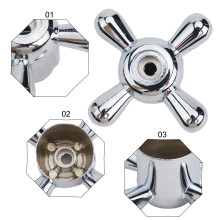 Griffe Wasserhahn Ersatz T für Küchenwasserhahn Waschbecken Schalter 2 Teile 69x31x27mm Aluminium-Badezimmerzubehör Praktisch