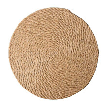 Round Woven Jute Placemat for Dining Table, Heat Resistant, AntiSlip, Handmade 7 Inch
